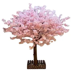 Kunstbaum Innenbereich Realis tische Kunst Pfirsichblüten baum Dekoration 100 x 80 cm