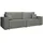 Mirjan24 Schlafsofa Karl, mit zwei Bettkästen und Schlaffunktion, 245x90x82 cm, Wellenfeder grau