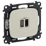 Legrand USB-Steckdose 2XUSB A+C Beige 1 St.
