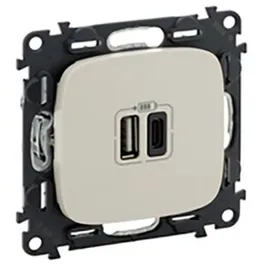 Legrand USB-Steckdose 2XUSB A+C Beige 1 St.