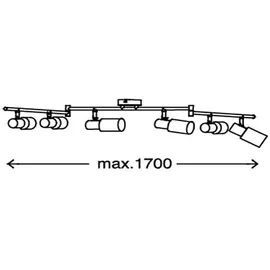 Trango LED Deckenleuchte, Chrom & Alu gebürstet *GRACE* inkl. Leuchtmittel - Silber