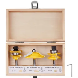 VEVOR Fräser-Set 3-teilig Oberfräser-Set Fräsmaschinen-Bits inkl. Tragetasche
