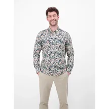 Lerros Langarmhemd mit floralem Alloverprint Weiß L