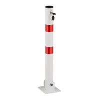 Relaxdays Absperrpfosten, klappbar, Stahl, Parkplatz Absperrung, H: 65 cm,