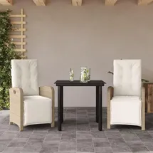vidaXL Bistro-Set 3-tlg. Beige
