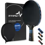ZTTENLLY Tischtennisschläger - Kohlenstoff-Technologie, 7-lagige Blade, Experte Geschwindigkeit/Kante/Gleichgewicht/Kontrolle, 2mm Schwammstärke, Schutzhülle - Herausragende Schläger für Profis