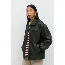 Gina Tricot - Oversized pu jacket - lederjacken - Braun - XL - Dame - Braun - XL