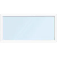 Fenster 2000 x 1000 mm, Kunststoff Profil aluplast IDEAL® 4000, Weiß, einteilig festverglast, 2-fach Verglasung, individuell konfigurieren