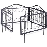 Relaxdays Beetzaun Metall, GOTH silber