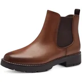 Jana Damen Stiefeletten ohne Absatz mit Reißverschluss Vegan, Braun (Cognac), 39 EU