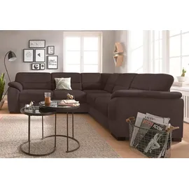 sit&more Ecksofa »Montego L-Form« wahlweise mit Bettfunktion und Schubkasten, braun