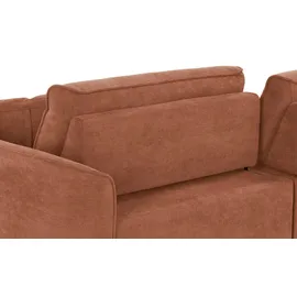 Lounge Collection Eckcouch Flachgewebe 2-Sitzer Braun