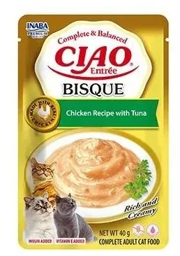 INABA CAT CIAO ENTRÉE HÜHNCHEN-THUNFISCH-BISQUE 40g