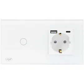 PNI Schuko-Steckdose Wandmontage Weiß 3 St.