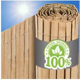 urfence Sichtschutzmatte 140 x 300 cm Braun Bambus