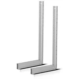 STAHLWERK 2 x Aluminium Anschlagwinkel 400 mm Winkel mit cm und Zoll genietet