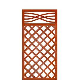 Andrewex Sichtschutzelement Malaga mit Gitter 180 cm teak