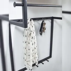 KADIMA DESIGN Wandgarderobe Mango Massivholz Schwarz