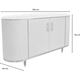 KAWOLA Sideboard Maria 150 x 76 x 40 cm Weiß