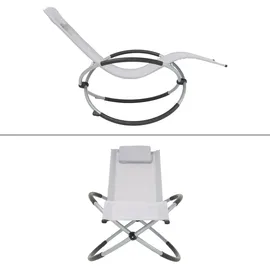 ECD Germany Schaukelliege 2er Set 200 x 60 x 80 cm Hellgrau