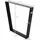 ML-Design Tischbeine Trapez 75x72 cm, V-Form Schwarz, Profil 8x2 cm, Stahl pulverbeschichtet, geneigt, Industriedesign, Metall 75x8x72 Esszimmer, Tische, Esstische, Tischsysteme