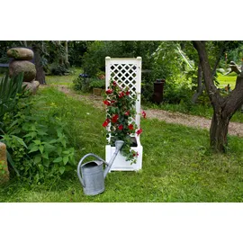 KHW Pflanzkasten mit Spalier 43 x 43 x 140 cm Weiß
