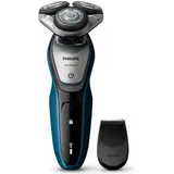 Philips AquaTouch Nass- und Trockenrasierer Präzisionstrimmer S5420/06 - Schwarz/Blau/Silber