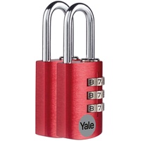 Yale YE3CB/20/121/2/CO Vorhängeschloss 20mm Rot Zahlenschloss