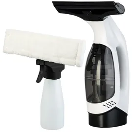 Sichler Haushaltsgeräte Fensterreiniger: Akku-Fenstersauger & Sprühflasche, Wischtuchaufsatz, 30 Min. Laufzeit