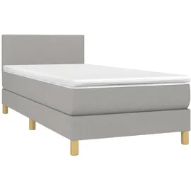 vidaXL Boxspringbett 100 x 200 cm Hellgrau