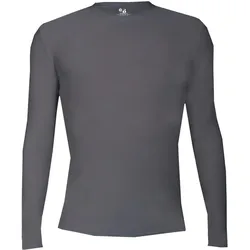 Langarm-Shirt Pro Compression Erwachsene Männer Rundhals Unterhemd L