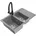 Gaspar 1 5-Becken grau Granitspüle mit Abtropffläche Handbetätigung 6507 x 71 x 670101 mm