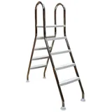 Edelstahl Poolleiter SP4+4 für Aufstellbecken bis 135 cm