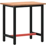 vidaXL Werkbank 80x55x81,5 cm Massivholz Buche und Metall