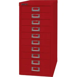 Bisley Schubladenschrank Basis A4 10 Schübe kardinalrot