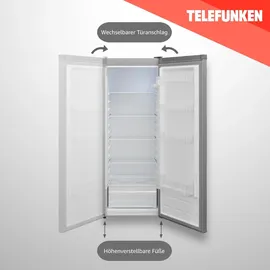 Telefunken KTFK265E2 Standkühlschrank (255 l, 540 mm hoch, Silber)