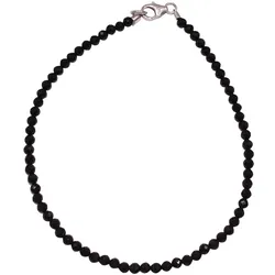 Armband FIRETTI "Schmuck Geschenk Silber 925 Armschmuck Armkette Edelstein" Gr. 19, silber (silberfarben, schwarz, schwarz), Armbänder, Damen, 19, Silber 925 (Sterlingsilber), Made in Germany - mit Spinell