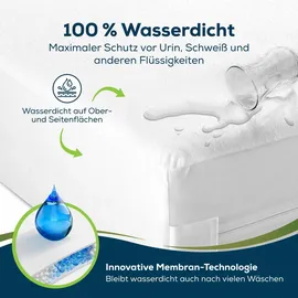 Sensalou Matratzenbezug wasserdicht 90 x 200 cm weiß
