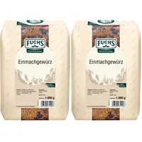 Fuchs Einmachgewürz ganz im 2er Pack (1 x 1 kg) - zum Einmachen von Gemüse oder zum Verfeinern von Antipasti, Fleisch,- oder Fischgerichten