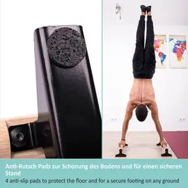 PULLUP & DIP Anti-Rutsch Pads 9er Pack, Rutschhemmer für Parallettes, Liegestützgriffe, Möbel