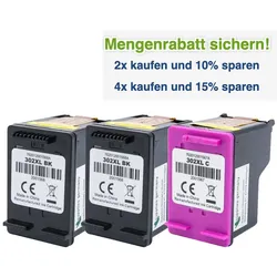 3 TONERDUMPING XL-Druckerpatronen kompatibel zu HP 302XL