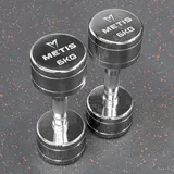 METIS Kurzhanteln aus Chrom [Paar] – Paar von Kurzhanteln Gewichte [1kg – 10 kg] | Gewichte für Zuhause | Glatte Gewichte Kurzhanteln Chrom Set | Kurzhantel Set [Paar] (6kg)