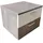 Hti-Living Nachtschrank Nina 45 x 38 x 38 cm Grau/Weiß