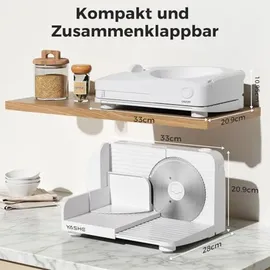 yashe Faltbarer Allesschneider 180W Weiß