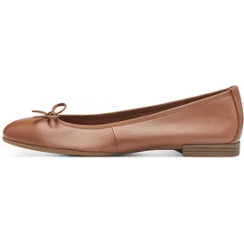 TAMARIS Damen, Ballerina Leder flach, braun, 40 EU