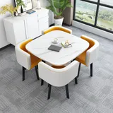OCAZI esstisch,Rundes Esstisch-Set,Küchen-Esstisch-Set,Schlichter Kleiner runder Tisch,Runder Konferenztisch,rundes modernes Esstisch-Set,Tisch- und Stuhl-Set - #35-80 * 75cm/31.5 * 29.5in(WxH)