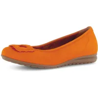 Gabor Ballerina GABOR "FLORENZ", Damen, Gr. 38,5, orange, Ziegenveloursleder,