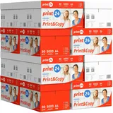print24 Druckerpapier Kopierpapier 100000 Blatt A4 80 g Premium Hochweiß CIE 160 Testsieger PEFC Umweltzertifikat