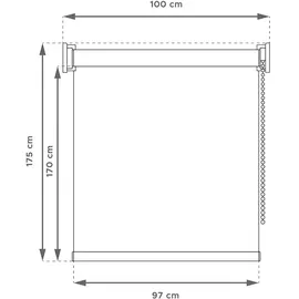 Wellhome Doppelrollo Tag Und Nacht 100 x 175 cm Off-White