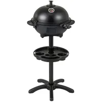 KOMFOTTEU Elektro-Standgrill, 1200 W, mit einstellbarer Temperatur, 2-Zonen Antihaftplatte schwarz
